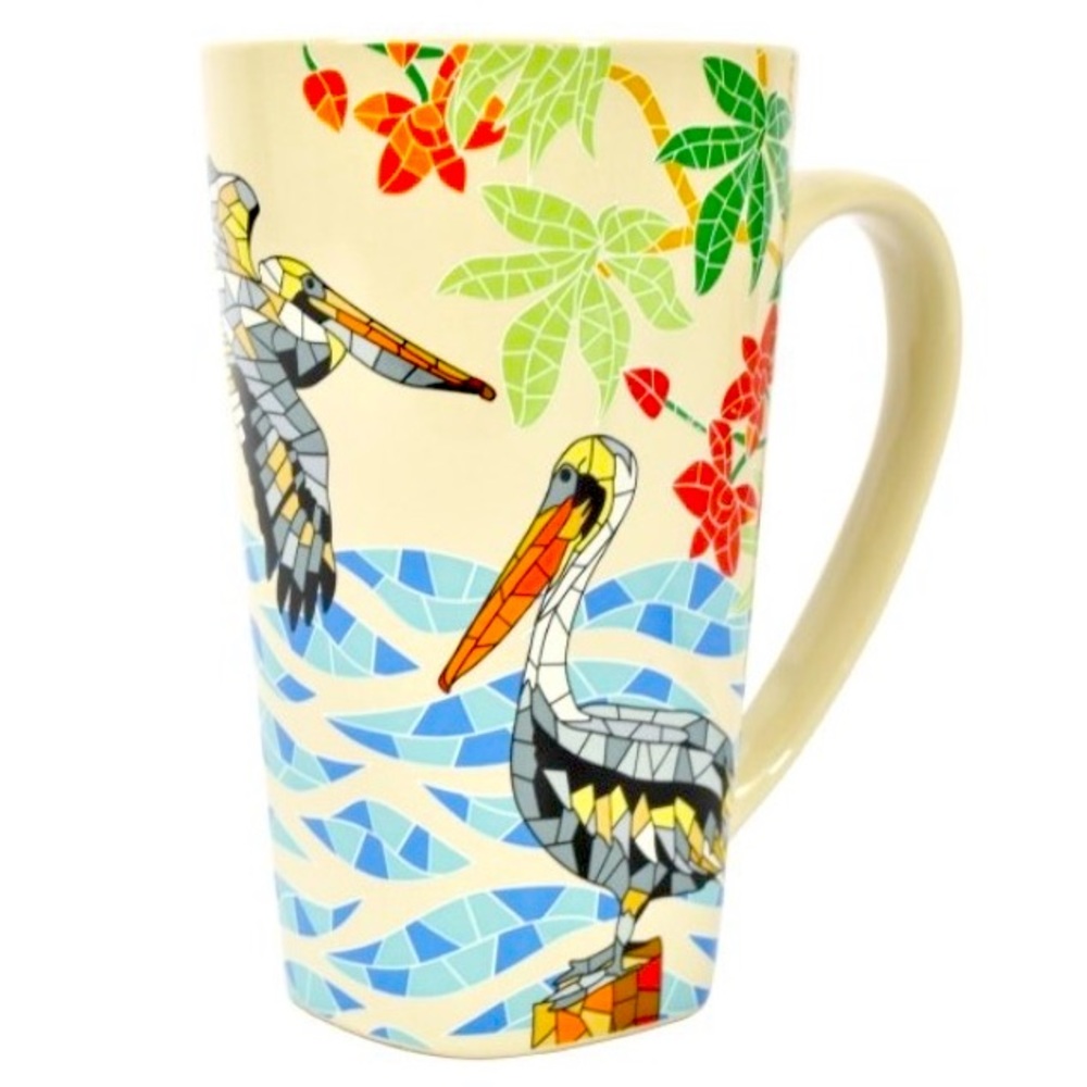 BARCINO  Design Pelican  Coffee Mug Tall 16 ounces. Wilford & Lee Home Accents